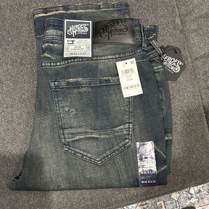 Heroes motor Los Angeles, slim straight Men's Blue Jeans